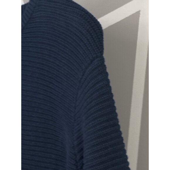 Outerknown Sweater Mens XXL Blue Organic Cotton Alpaca Wool Heavyweight Crew - Picture 3 of 16